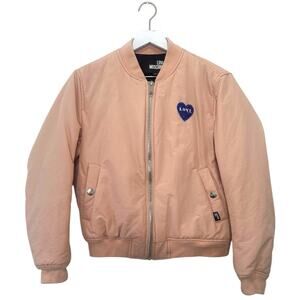 Love Moschino Pink Bomber Jacket with Heart Patch Size 4